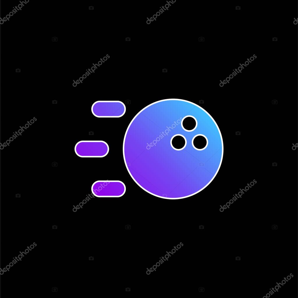 Bowling blue gradient vector icon