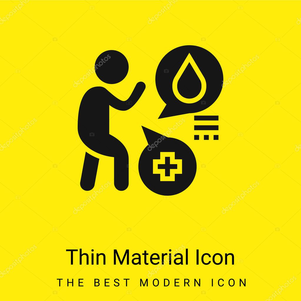 Allergy minimal bright yellow material icon