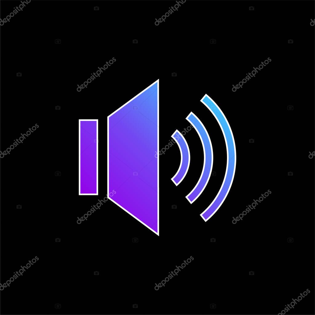 Audio blue gradient vector icon