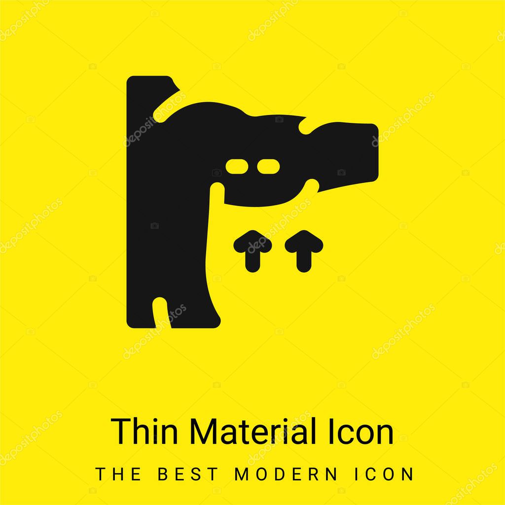 Arm minimal bright yellow material icon
