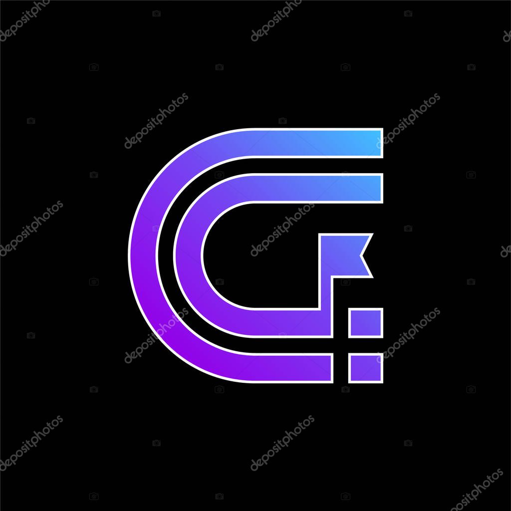 Athletics Track blue gradient vector icon