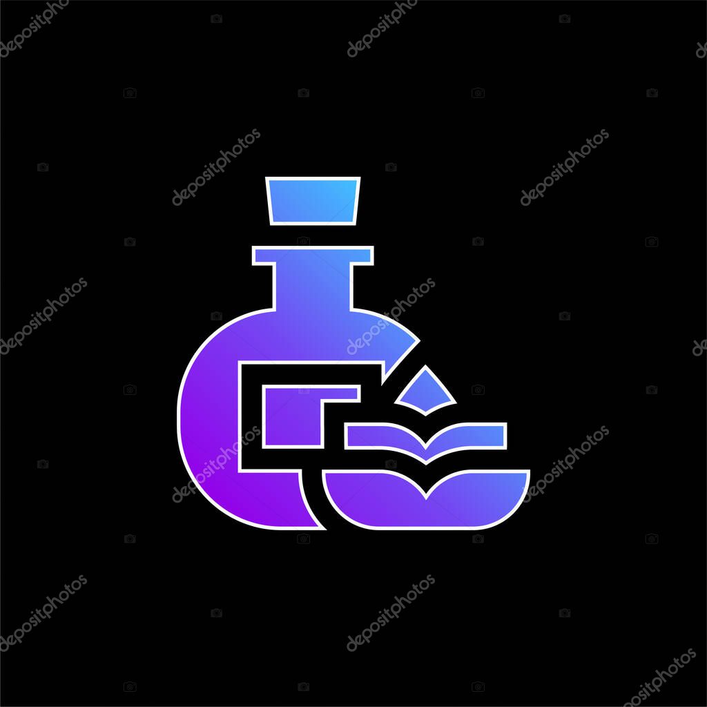 Aromatherapy blue gradient vector icon