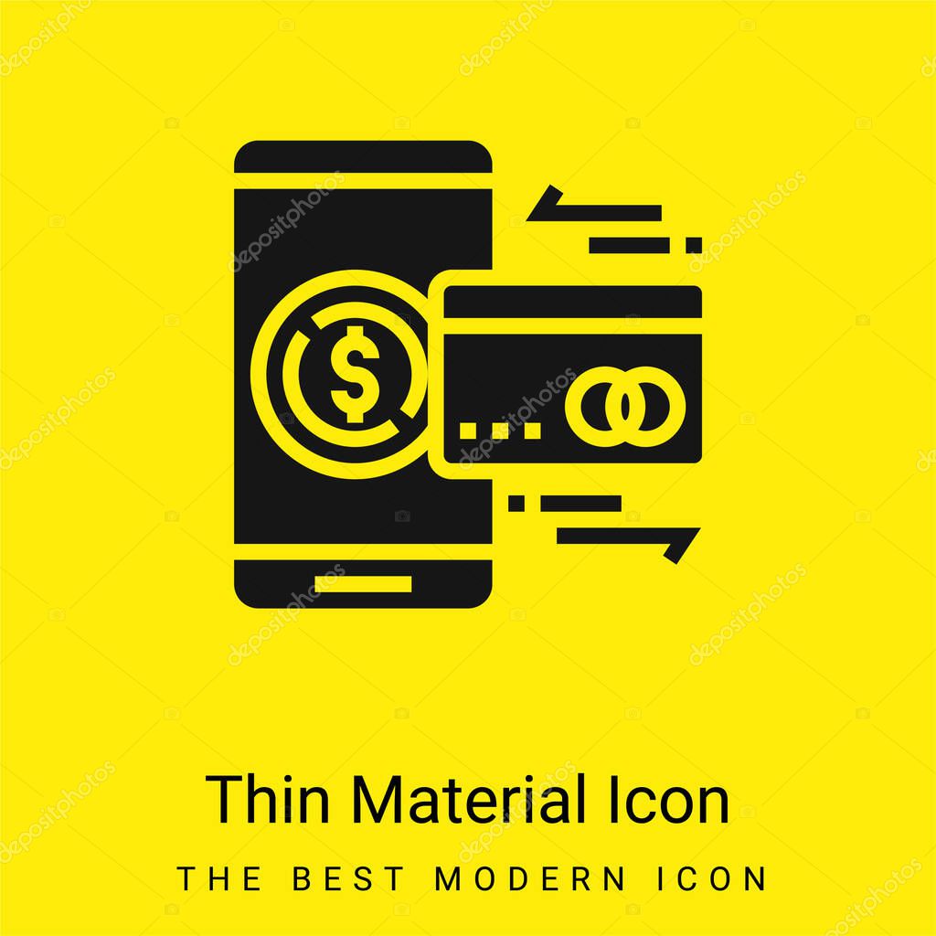 Account minimal bright yellow material icon