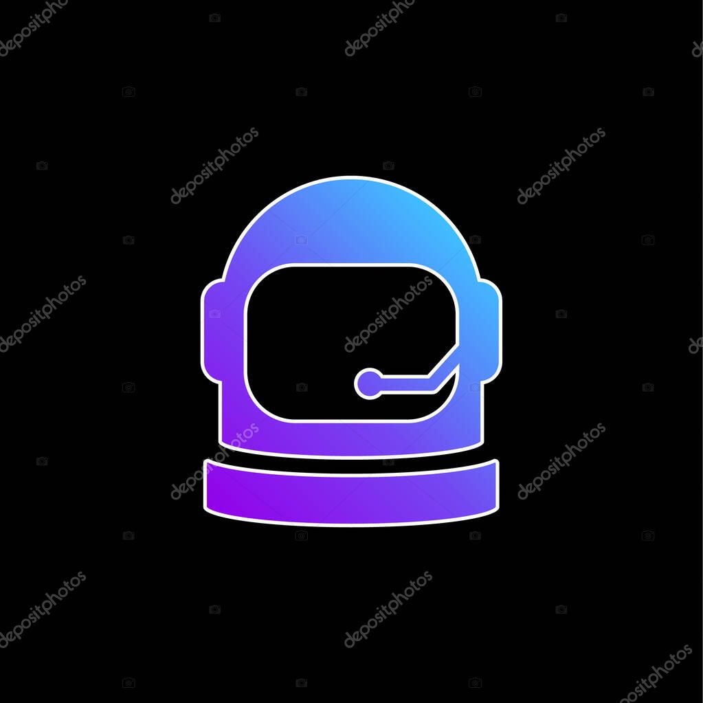 Astronaut Helmet blue gradient vector icon