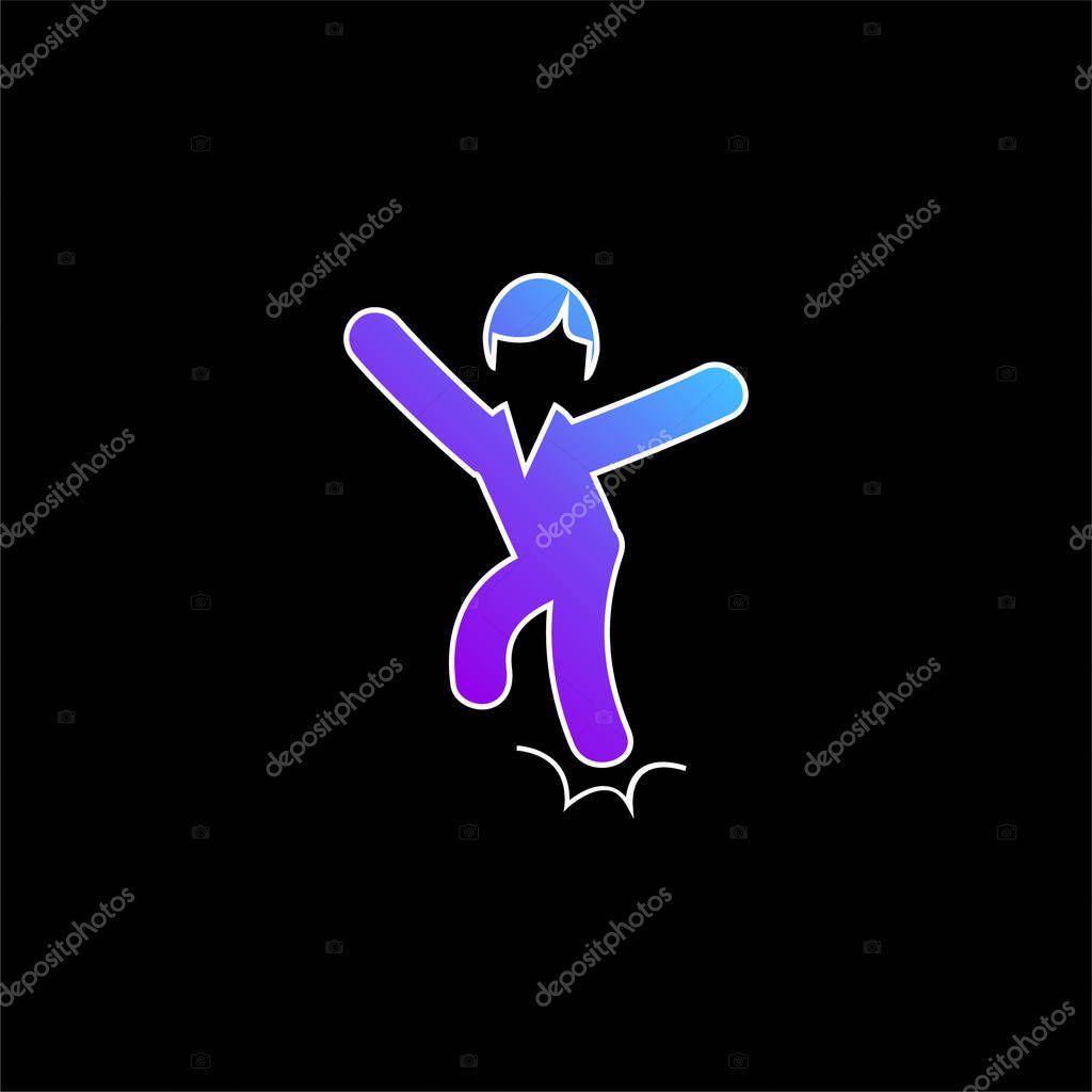 Ankle Sprain blue gradient vector icon