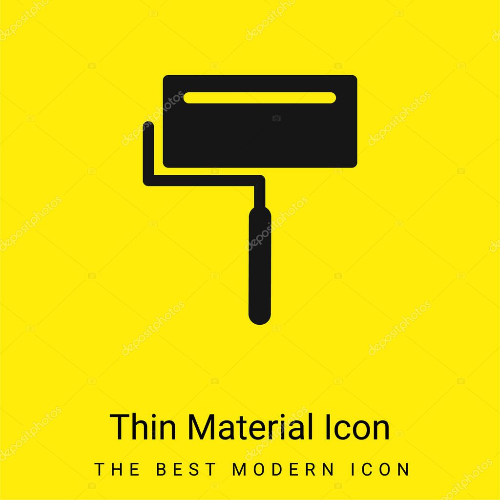 Big Paint Roller With Shine minimal bright yellow material icon