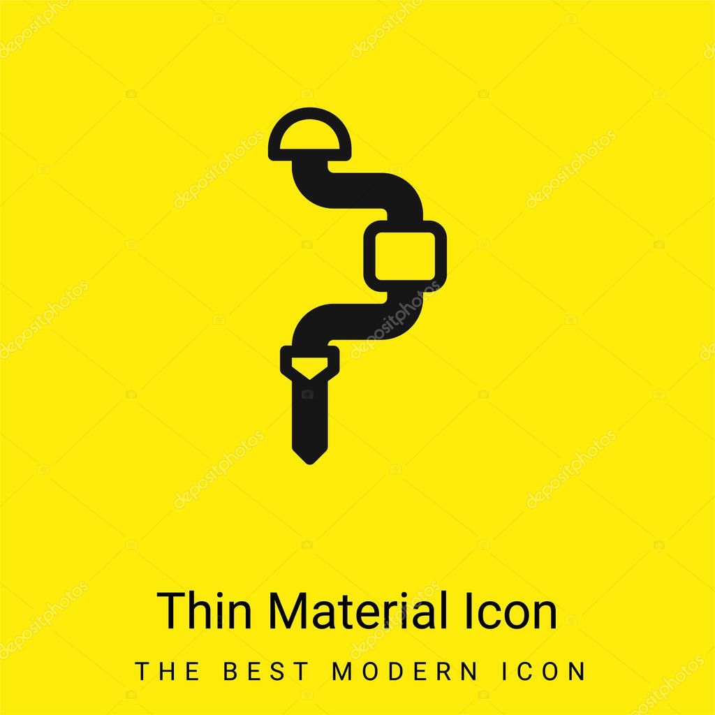 Brace minimal bright yellow material icon