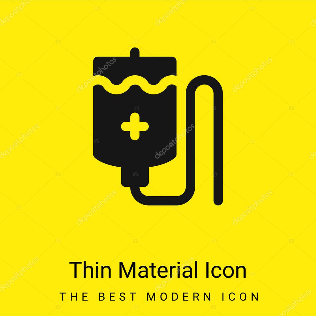 Blood Bag minimal bright yellow material icon