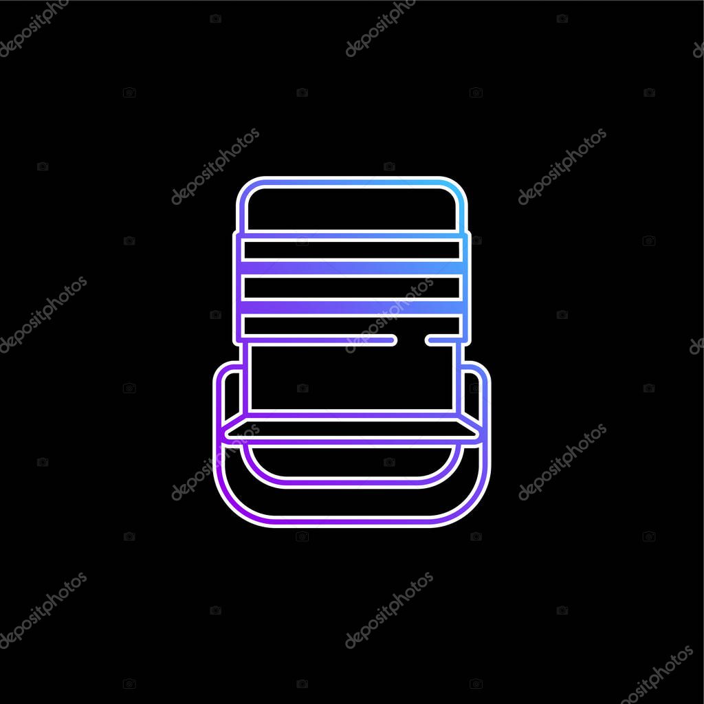 Beach Chair blue gradient vector icon