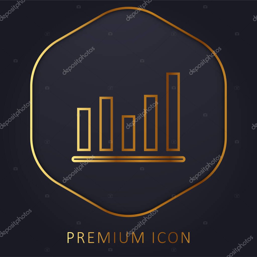Activity golden line premium logo or icon