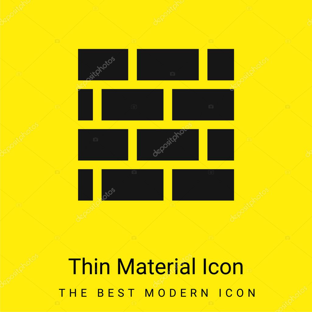 Brickwall minimal bright yellow material icon