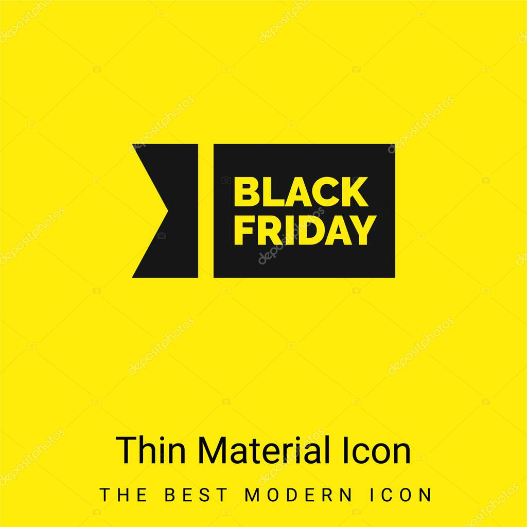 Black Friday minimal bright yellow material icon