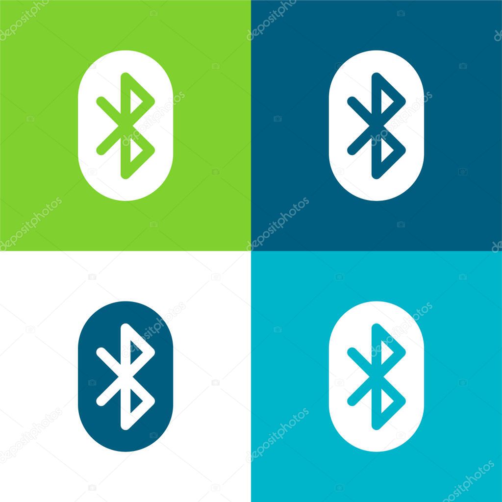 Bluetooth Flat four color minimal icon set