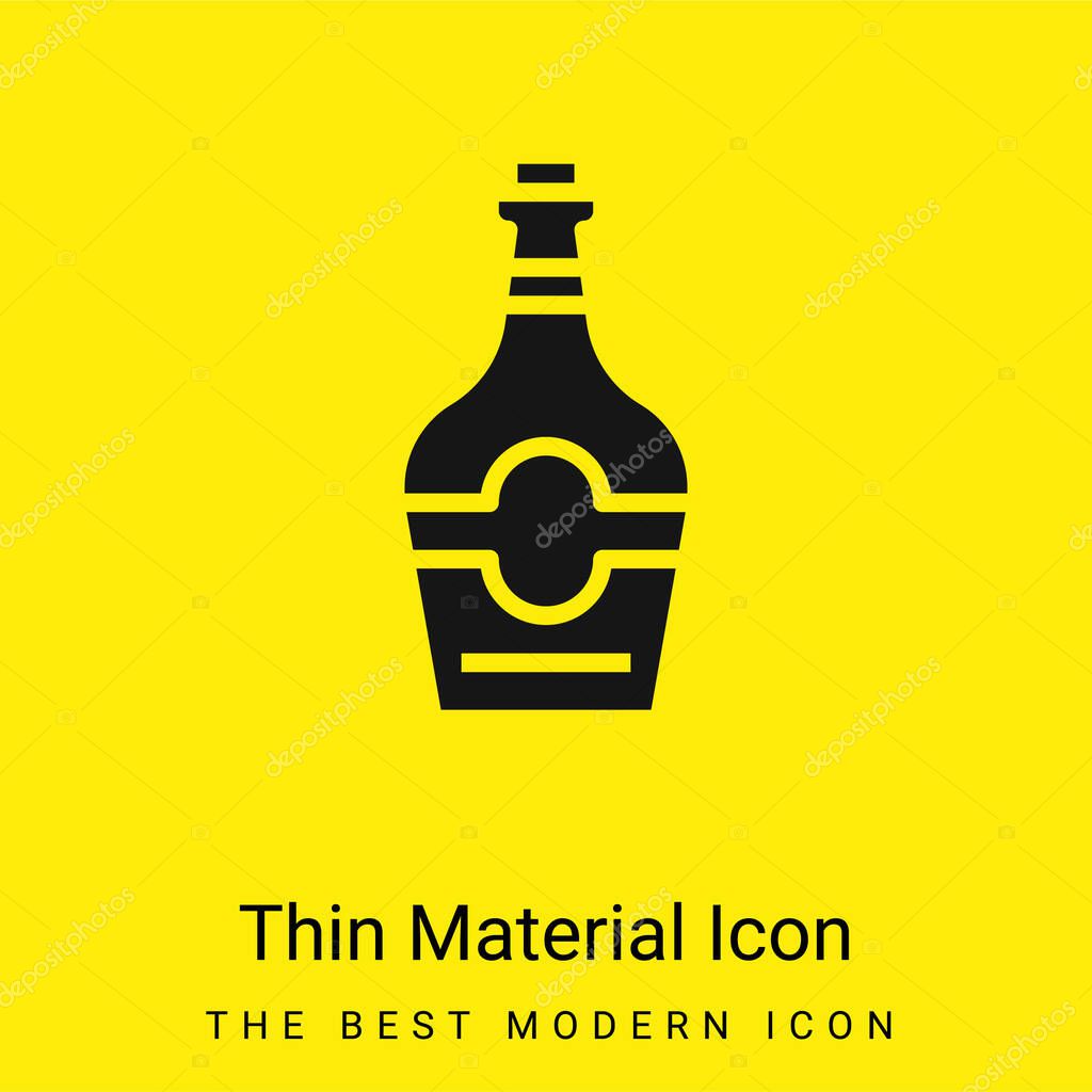 Bottle minimal bright yellow material icon