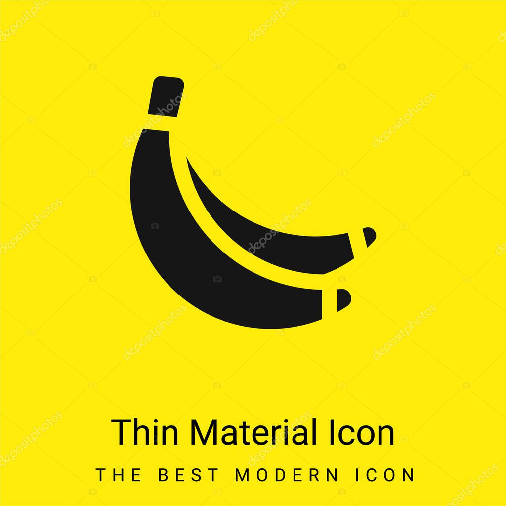 Banana minimal bright yellow material icon