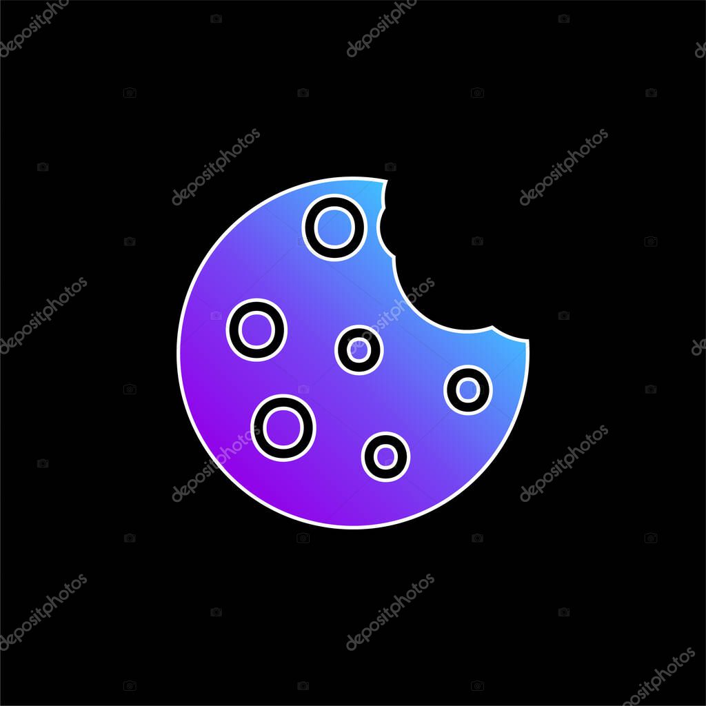 Biscuits blue gradient vector icon