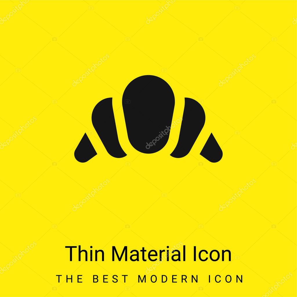 Big Croissant minimal bright yellow material icon