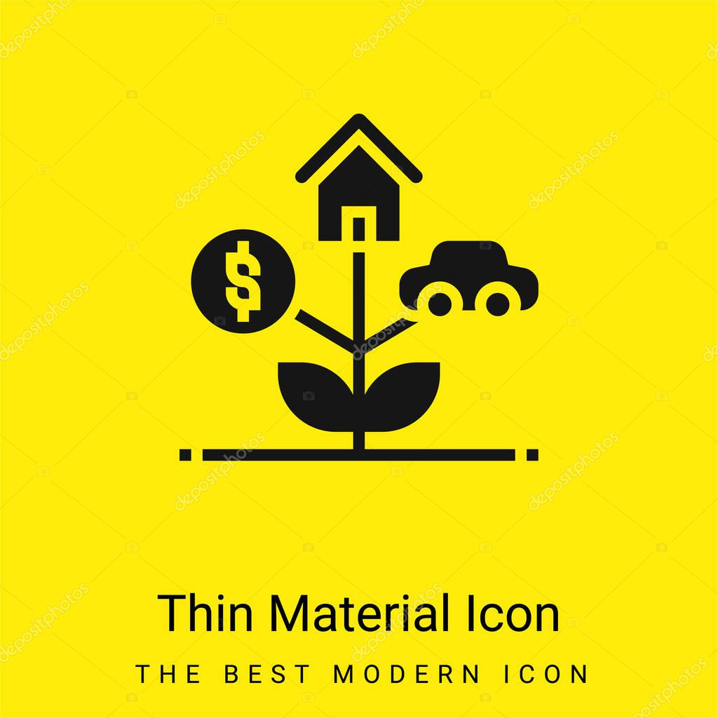 Assets minimal bright yellow material icon