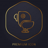 Logo nebo ikona prémie zlaté čáry