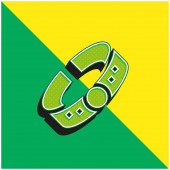 Náramek Zelené a žluté moderní 3D vektorové logo