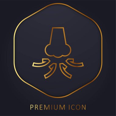 Breathe golden line premium logo or icon clipart