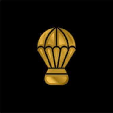 Adventure Sports gold plated metalic icon or logo vector clipart
