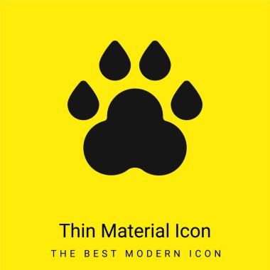 Animal Track minimal bright yellow material icon clipart
