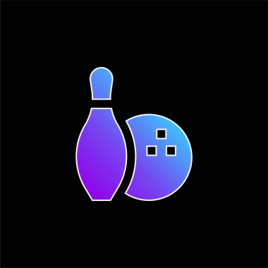 Bowling mavi gradyan vektör simgesi
