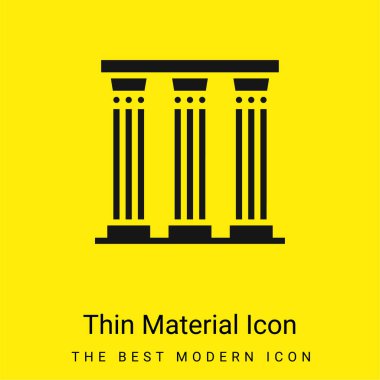 Ancient Pillar minimal bright yellow material icon clipart