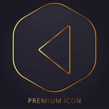 Arkalı Arrow altın çizgi premium logosu veya simgesi