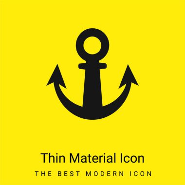 Anchor Programing Tool Symbol minimal bright yellow material icon clipart
