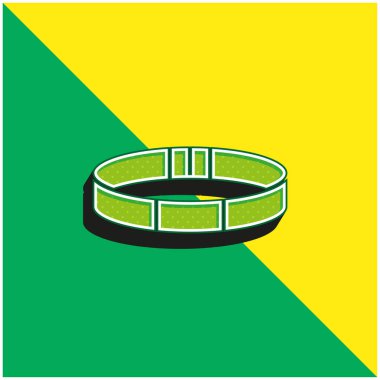 Bracelet Green and yellow modern 3d vector icon logo clipart