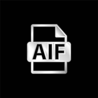 AIF Dosya Sembol gümüş kaplı metalik simge