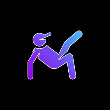 Breakdance mavi gradyan vektör simgesi