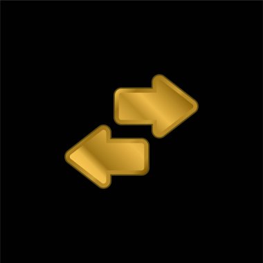 Altın kaplama metalik simge veya logo vektörü