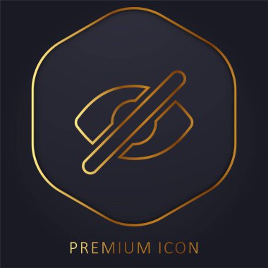 Kör altın çizgi prim logosu veya simgesi