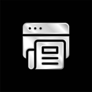 Madde gümüş kaplama metalik simge