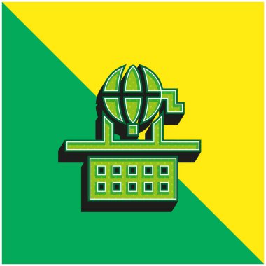 Bingo Yeşil ve Sarı modern 3d vektör simgesi logosu