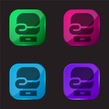 Dört renkli cam simge boks