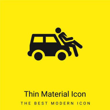 Kaza asgari düzeyde parlak sarı madde simgesi