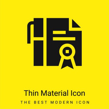 Evlat edinme asgari düzeyde parlak sarı madde simgesi