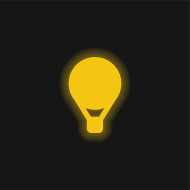 Balon sarısı parlak neon simgesi
