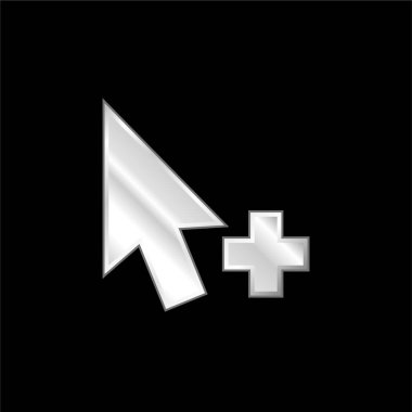 İmleç gümüş kaplama metalik simge ekle