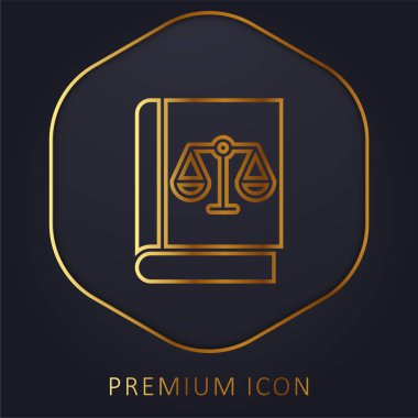 Altın satır premium logosu ya da simgesi