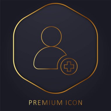 Kullanıcı altın satırı premium logosu ya da simgesi ekle