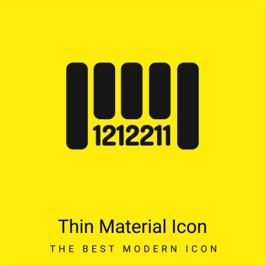 Bar Code minimal bright yellow material icon clipart