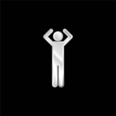 Gümüş kaplama metalik ikona sahip Temel Şekil