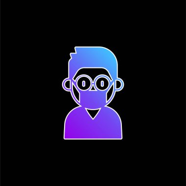 Erkek mavi gradyan vektör simgesi