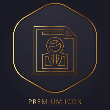 Ballot golden line premium logo or icon clipart