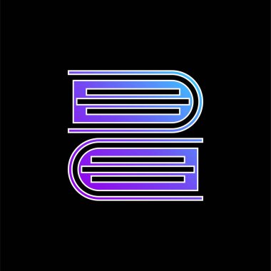 Kitaplar mavi gradyan vektör simgesi